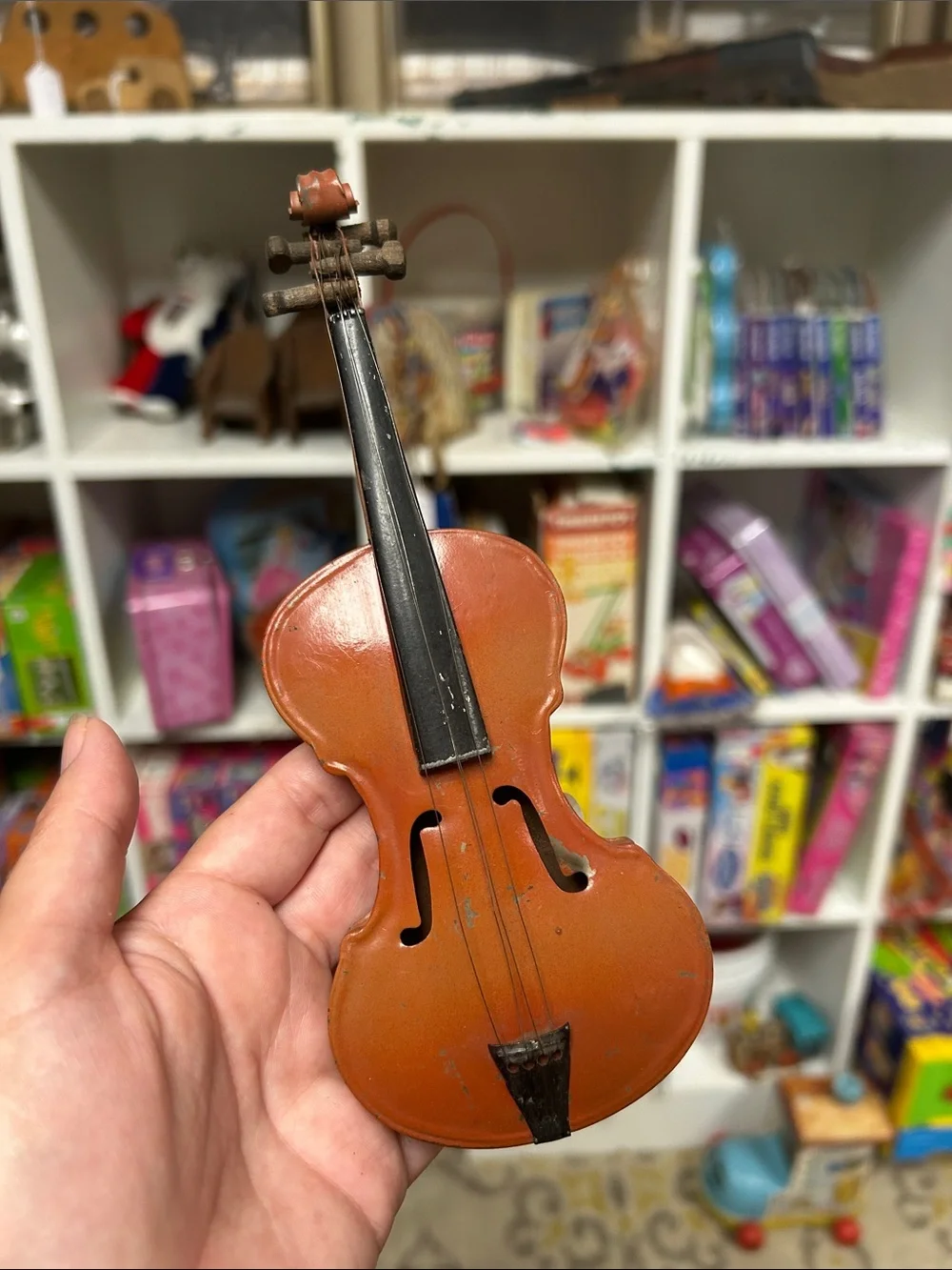 Vintage Kids Mini Tin Toy Violin